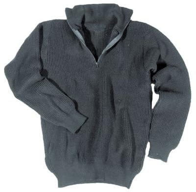 Mil-Tec Unisex Troyer Pullover, Schwarz, 52