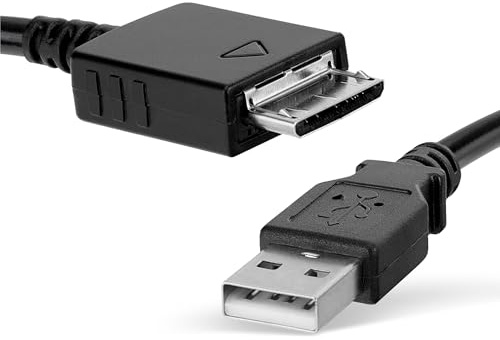 subtel USB Kabel 1m kompatibel mit Sony Walkman NW-A55L NWZ-ZX2, NWZ-A15, A10, NWZ-A816, A818 MP3 Musik Player Ladekabel Walkman Connector auf USB A 2.0 Datenkabel 1A schwarz PVC