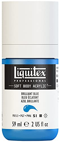 Liquitex Acrylic Paint, Brilliant Blue, 59 ml (Pack of 1)