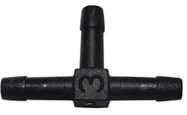 1 x Raccord tuyau en forme de T 3 mm Raccord tuyau en plastique Tuyau à air Té