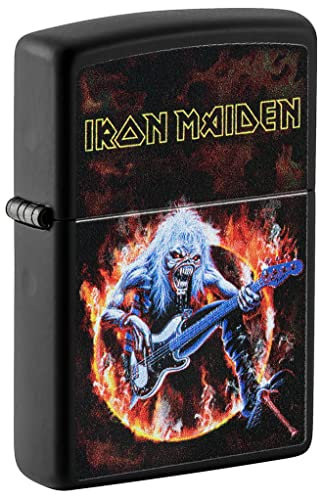 Zippo Sturmfeuerzeug - Iron Maiden, Black Matte, Color Image - Nachfüllbar - Wiederverwendbar - Windfestes Design - Geschenkbox - Made in USA