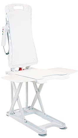 Drive Medical Bellavita - Sedia per vasca da bagno, reclinabile, elettrica, per vasca da bagno, con sedile aperto, colore: bianco