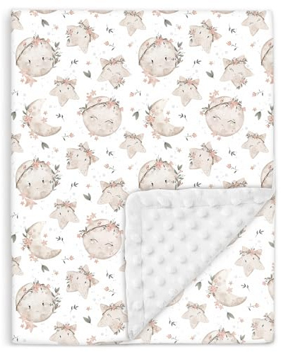 Manta Cuna Bebe Suave De Algodón Oeko Tex para Recien Nacidos Y Niños - 75x100 Cm- Edredon De Cuna 60x120 Cm - Manta Criança para Cama Infantil - Mantita Bebe- Arrullo para Verano E Invierno