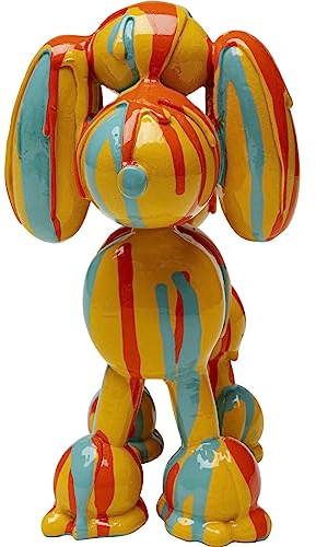 Kare Design figura decorativa Dog Holi, multicolore, motivo animali, decorazione cane, divertente, cameretta giovani, stile pop art, 17 cm
