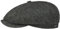 Stetson Hatteras Classic Wool Schirmmütze - Schiebermütze Herren - Flatcap mit Baumwollfutter - Herrencap mit Fischgrätmuster - Ballonmütze Herbst/Winter - Wintercap grau-schwarz 59 cm