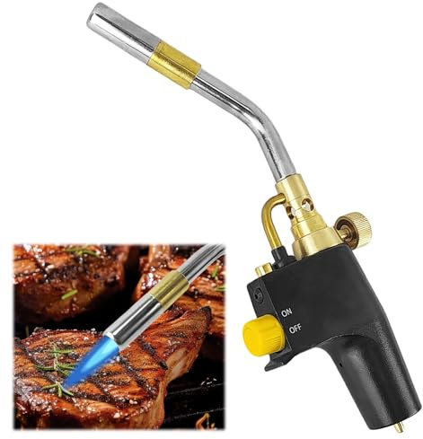 Gasbrenner Klein, MAPP Propan-Fackel, Edelstahl Plastic Welding Gun, MAPP Pistolenbrenner, Hochleistungs-Lötlötlötbrenner, Flammenwerfer, für Schweißen, Brennen