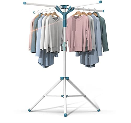 LIPJIA Towel Bar Folding Laundry Household Easy Storage Drying Rack Clothes Airer Dryer Tower Rail for Laundry Room Bathroom Bar Freestanding Space-Saving Garment Hanger The New