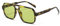 JCTAIFOO Retro Sonnenbrille für Herren Damen Klassische 70er Vintage Rechteckige Oversized Quadratisch Sonnenbrille (Hawksbill/Grün)
