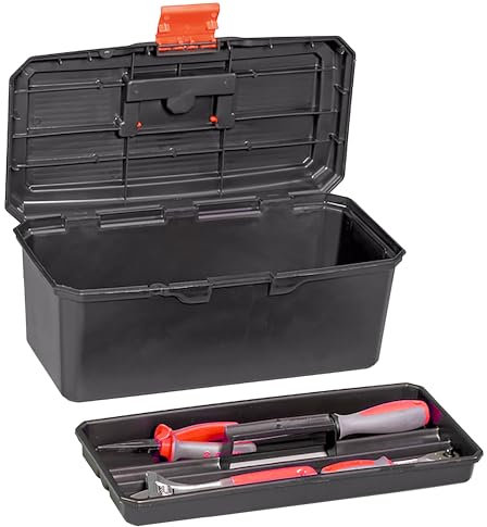 Dekton 13'' Toolbox With Lift Out Carry Tray-13 (32cm)| Dimensions: 150mm X 320mm X 135mm| Ideal For Engineers, Workshops And Tool Storage| Durable Carry Handle| Durable Plastic Storage Solution