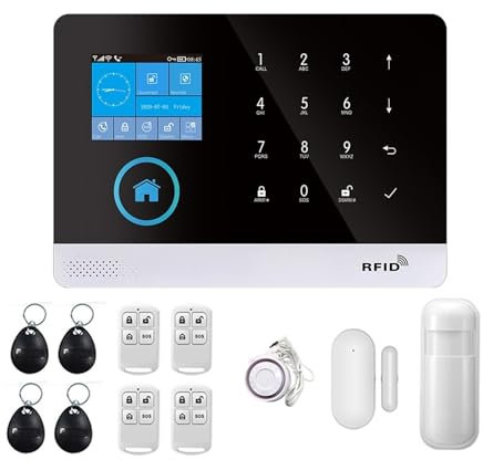 Tuya Wifi Gsm-larmsäkerhetssystem Med Detektorkompatibel Appkontroll Smart Home Burglar Kit(C)