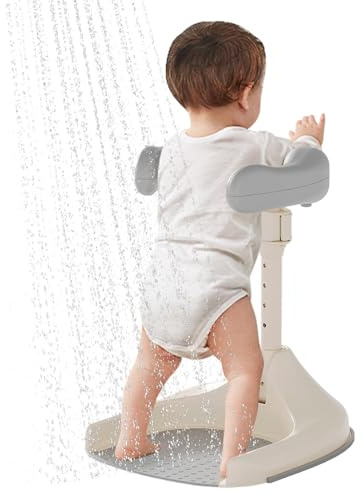 Torre de baño Baby Hug, soporte de ducha antideslizante para niños, dispositivo de baño plegable, asiento de baño para fiesta, cumpleaños, baby shower, al aire libre e interior