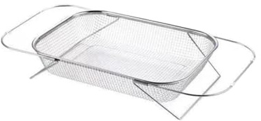 Wouueso Escurreplatos extensible de acero inoxidable con asas, colador ovalado, , escurridor de verduras, cesta de almacenamiento para el hogar, M