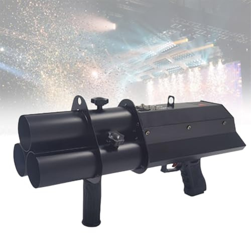 XRSMOU Cañón Lanzador De Confeti Inalámbrico, Máquina De Ambiente De Bar Profesional, para Efecto De Escenario De Boda De Fiesta (Withoutlight)
