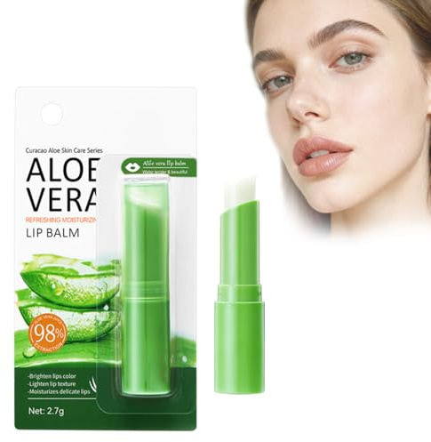 Virecose Baume à Lèvres Aloe Vera, Soin Nourrit Hydrate et Protège les Lèvres, Lip Balm Stick à Lèvres Nourrissant