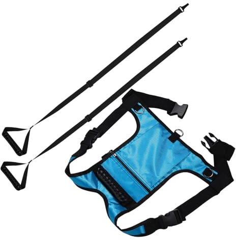 HONITANO Harnais Ski Garçon Fille Réglable avec Laisse de Sécurité pour Débutants Ceinture Robuste et Poche Zippée Équipement Respirant pour Apprentissage Snowboard et Ski Extérieur