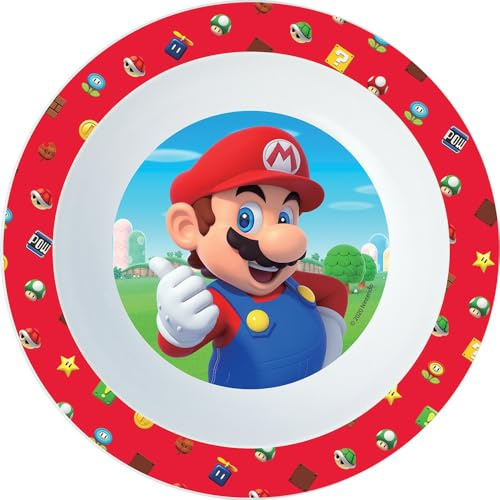 Ciotola Super Mario in plastica alimenatre per bambini