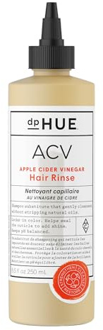 dpHUE Apple Cider Vinegar Hair Rinse, 8.5 oz - Shampoo Alternative, Scalp Cleanser & Post Workout Rinse - Removes Buildup & Sweat - Protects Natural Hair Oils