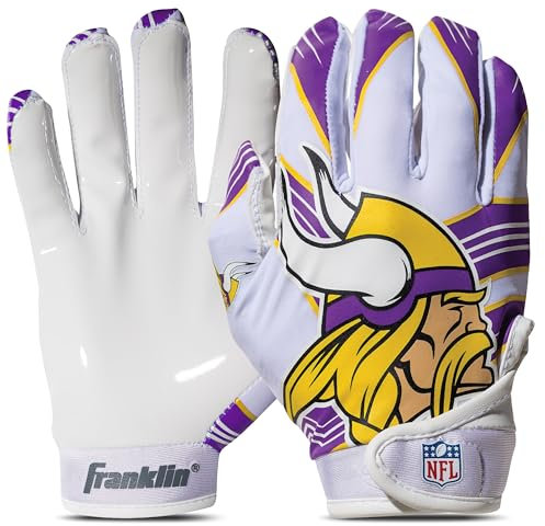 Franklin Sports NFL Minnesota Vikings Gants pour Enfant Blanc Taille M