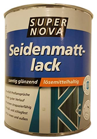 Super Nova Seidenmattlack Lösemittelhaltig Innen & Außen 0,75 L Farbwahl, Farbe (RAL):RAL 6005 Moosgrün