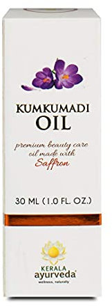 Kerala Ayurveda Kumkumadi Oil – Traditionelles Gesichtsöl mit Safran, Sandelholz & Manjistha zur Unterstützung einer gesunden Haut für natürlich strahlende & strahlende Haut, 30 ml