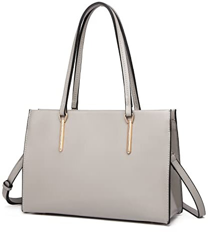 Miss Lulu Schultertasche Damen Henkeltasche Groß Handtasche Elegant PU Leder Umhängetaschen Frauen Shopper Taschen Verstellbar Schultergurt Aktentasche