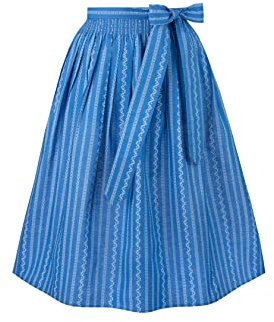 Stockerpoint Damen Claire Midi Dirndlschürze, blau, 34-38