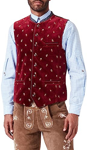 Stockerpoint Vittorio Gilet traditionnel pour homme, bordeaux, 58
