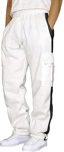 WLHBF Deals of The Day Lightning Deals Cargo Chino Hose Männer Outdoor Große Tasche Arbeitskleidung Hosen Für Männer Herbst Patchwork Einfarbig Casual Sport Lose Gerade Bein Hosen