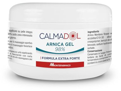 Calmadol Arnica Gel 98%, per Dolori Muscolari e Articolari, Massaggio Sportivo, Massaggio Fisioterapico, Impacchi - Formula Extra Forte, Sollievo dal Dolore, per Tutta la Famiglia (250ml)