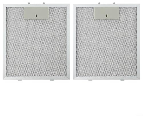 FUANA 2Pcs Cooker Hood Cooker Hood Metal Grease Filter 230 x 260 x 9 Mm Metal Mesh Extractor Hood Filter Extractor Vent Filter For Kitchen Replacement Grease Filter