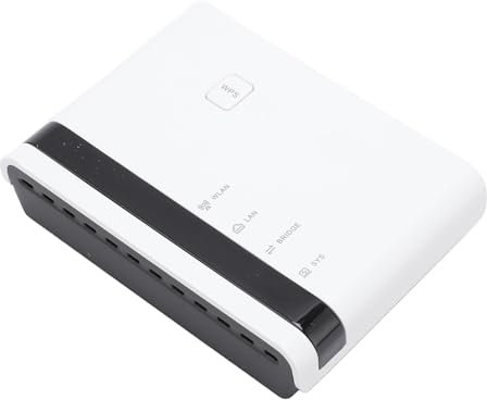 Servidor de Impresión USB, Servidor de Impresión en Red con Puerto USB 2.0, Velocidad de 10/100 Mbps, Adaptador de Servidor de Impresión USB LAN, Compatible con 4 Impresoras,