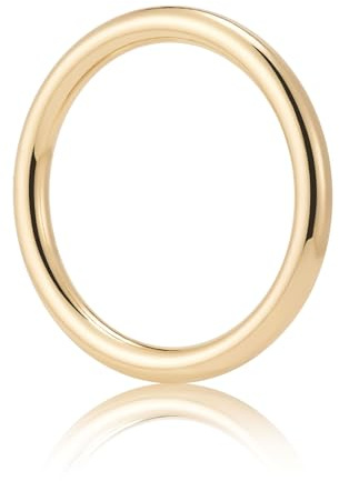 QIUTIMIY 15 st sömlösa svetsade O-ringar, multifunktions-O-ringhårdvara för hantverk hundhalsband makraméringar, Guld, 38mm