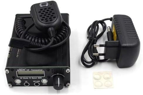 NONDK USDR USDX+Plus V2 Transceptor SDR de 8 Bandas HF SSB QRP LCD con Pantalla Altavoz MicróFono Transceptor HF con Enchufe UE