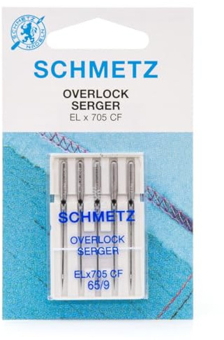 Schmetz Sewing Machine Needles for Overlock Machines Strength ELX705 CF 5 x 65