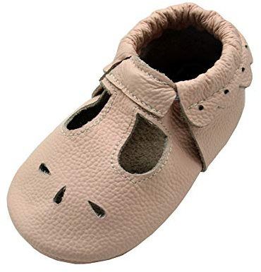 iEvolve Baby Shoes Toddler Soft Sole Prewalker First Walking Crib Shoes Baby Sandal(Light Pink Sandal, 12-18 Months)