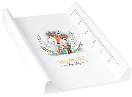 Matelas plan à langer luxe pour bébé 48,5 X 70 cm Blanc Renard