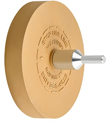 Rimuovi Adesivo Gomma da Cancellare, Decal Eraser, Ruota per Rimozione di Decalcomania, con Adattatore, per Rimuovere Pellicole e Residui di Colla su Veicoli Auto o Moto, Dia 88mm (3,5)