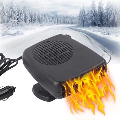 ZLXHDL Chauffage De Voiture 12 V 200 W, Voiture Portable 2 en 1, Chauffage en Céramique, Ventilateur De Refroidissement, Dégivreur, Désembueur Universel