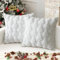 QUVITA 2er Set Kissenbezug Weihnachten 40x40cm Weihnachtskissenbezug Weihnachtsdeko Kissenbezug Kissenbezug Winter Weihnachtsdeko Innen Kissenhülle,Beige