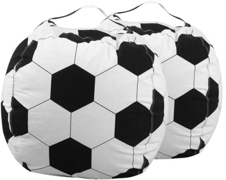 SEWOART Großes Sitzsack-bezugsset Fußball-sitzsack Aufbewahrungstasche Für Spielzeug Dekorative Tasche Für Kinderzimmer Plüsch-sitzsack-bezug-Organizer
