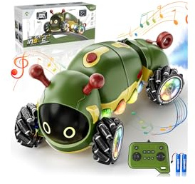 Kssvzz Voiture Telecommandé Enfant,4WD RC Stunt Car avec Lumière et Spray,2,4Ghz Chenille Télécommandé Robot avec Musique,360° Rotation,Tout Terrain,Jouet Cadeau pour Garçon Fille 3 4 5 6 7 8 Ans