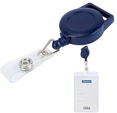 Clip extensible para carretes de insignias - Clip de carrete para identificación, clip portátil para identificación, mochila, bolso, llavero, bolso, material escolar para profesores, estudiantes
