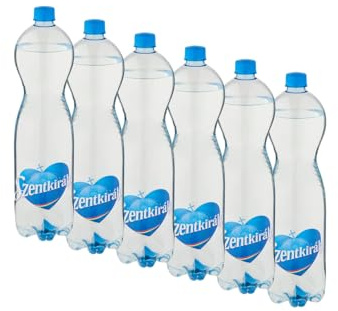 Szentkiralyi Sparkling Natural Mineral Water, 1.5 L Bottles, Pack of 6