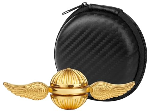 GWAWG Golden Hand Spinner Fidget Spinner Sensoriel Décoratif Gyroscope Jouet de Fête et Anniversaire Boule Magique Cadeau Jouet en Métal pour Doigts Soulagement du Stress Anti-Anxiété
