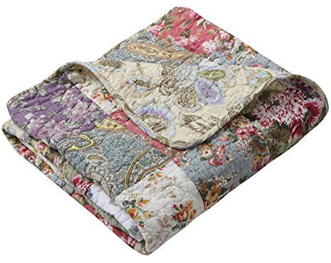 Greenland Home Blooming Prairie Quilted Patchwork Throw
