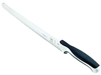Mercer Culinary M23210WBH Millennia 10 Wide Bread Knife, Stainless Steel, White