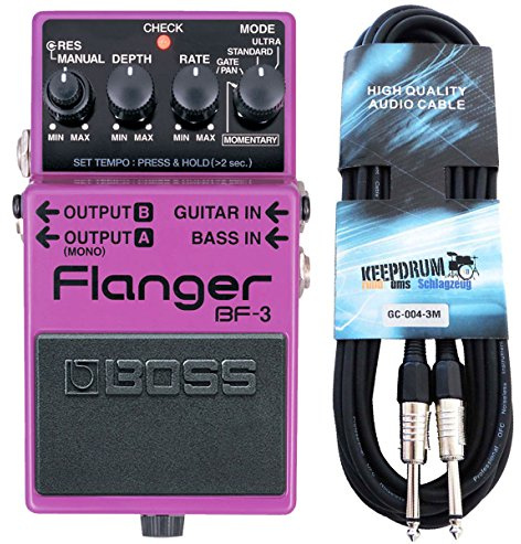 Boss BF-3 Flanger + behållare gitarrkabel 3 m
