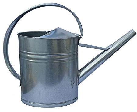 Zinkgießkanne Gießkanne 5L 8L 10L 12L Blumengießkanne Metall feuerverzinkt Zink Silber für Innen- und Außenbereich (10 L)