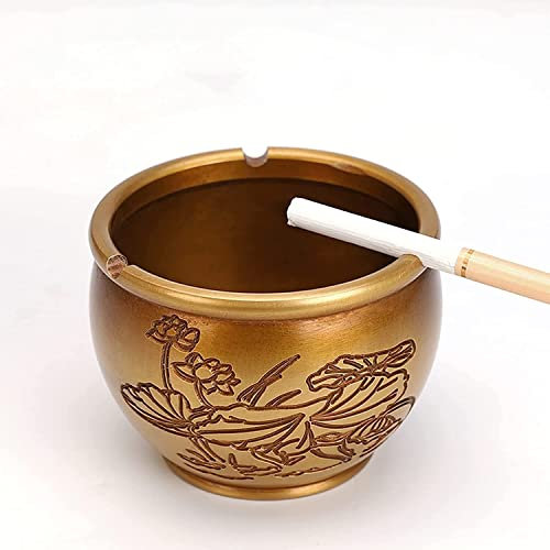 Cendriers Porte-cendres en laiton sculpté Lotus for fumeurs, cendrier à cigarettes Aspirateur de Fumée