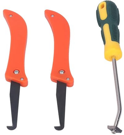 Grout Removal Tool Carbide Tip Scraper Cemented Carbide Alloy Head Tile Removal Tool with 8 Pieces Extra Blades for Cleaning Floor Ceramic Tile Gaps